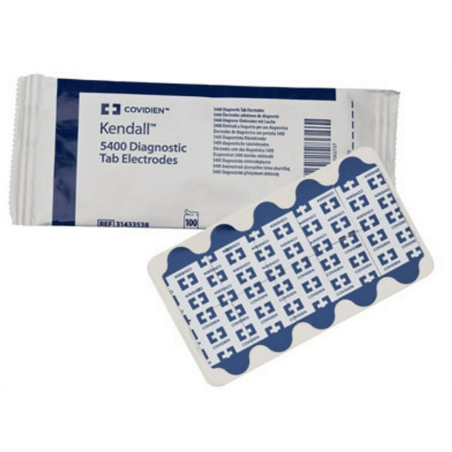 Covidien Kendall 5400 Diagnostic Tab ECG Electrodes, High Adhesion