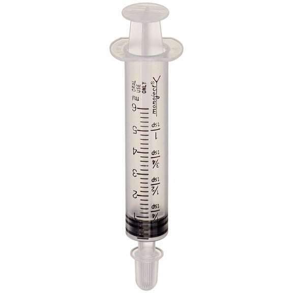 Covidien 685784972530 Plastic 6 cc 1 Tsp. Slip Tip Oral Medication Syringes without Needle, Includes Tip Cap, 6 mL (Pack of 10)