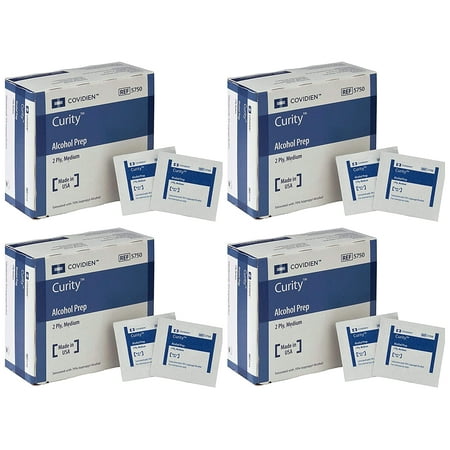 Covidien Curity Alcohol Prep Pads 2 Ply - (Four Pack)