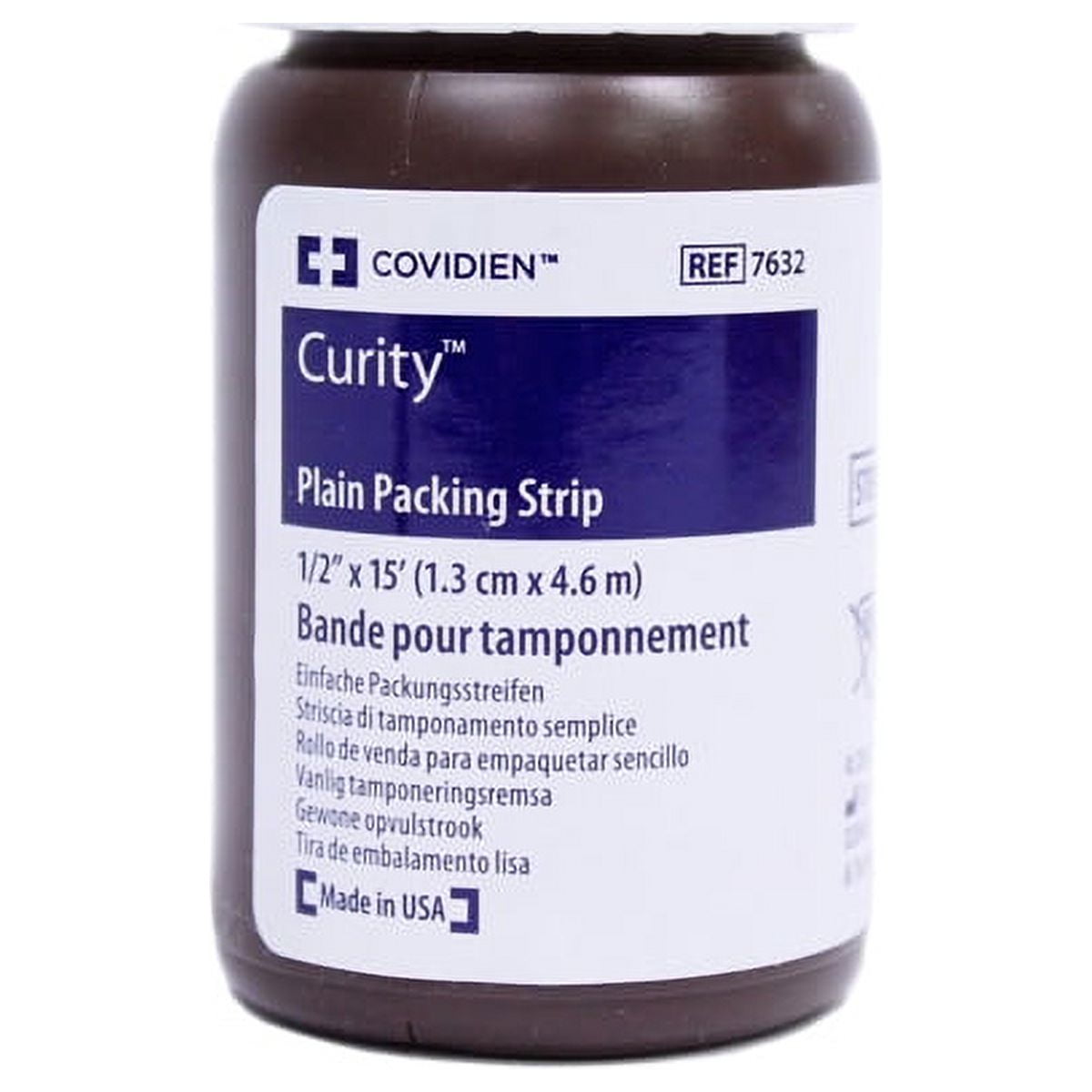 Covidien Curity Plain Packing Strip 1/4" x 15'
