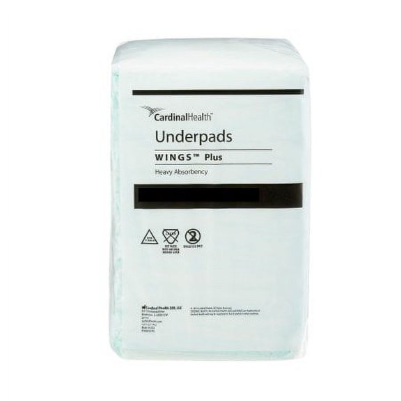 Covidien Heavy Absorbency Wings Maxicare Underpad , 36 x 36 In, 48 Ct