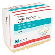 Covidien Quilted Adult Briefs with Wings, Heavy Absorbency, Extra Wide, 15 Count, 4 Packs, 60 Total