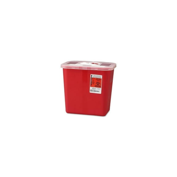 Covidien Sharps 2 Gallon Container w/ Rotor Lid -CVDSRRO100970