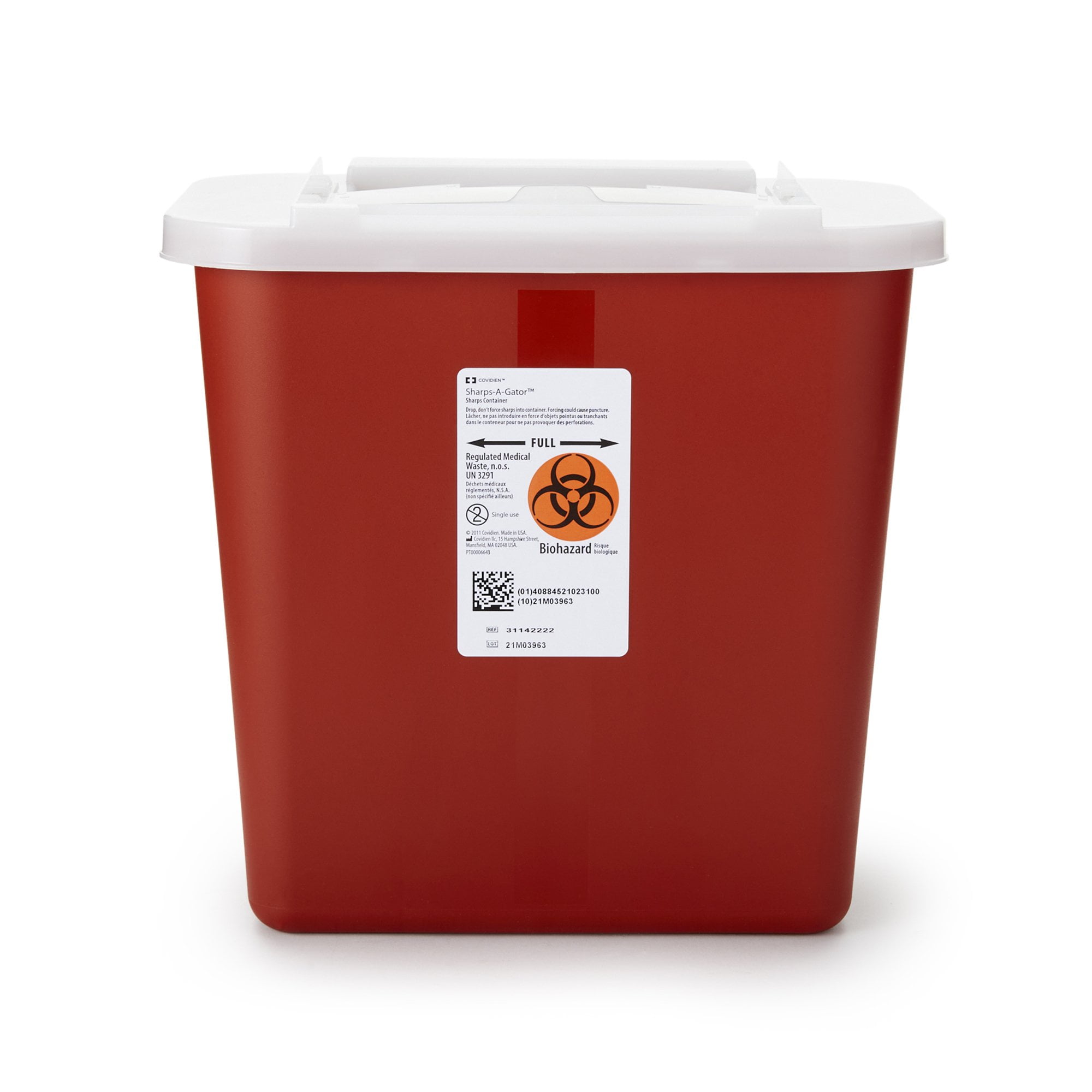 COVIDIEN Sharps-A-Gator Sharps Container 2 gal. Vertical Entry