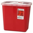 thumbnail image 1 of Covidien Sharps Rotor Lid Container - 2 gal Capacity - 10" Height x 10.5" Width x 7.3" Depth - Red - 1 Each | Bundle of 10 Each, 1 of 1