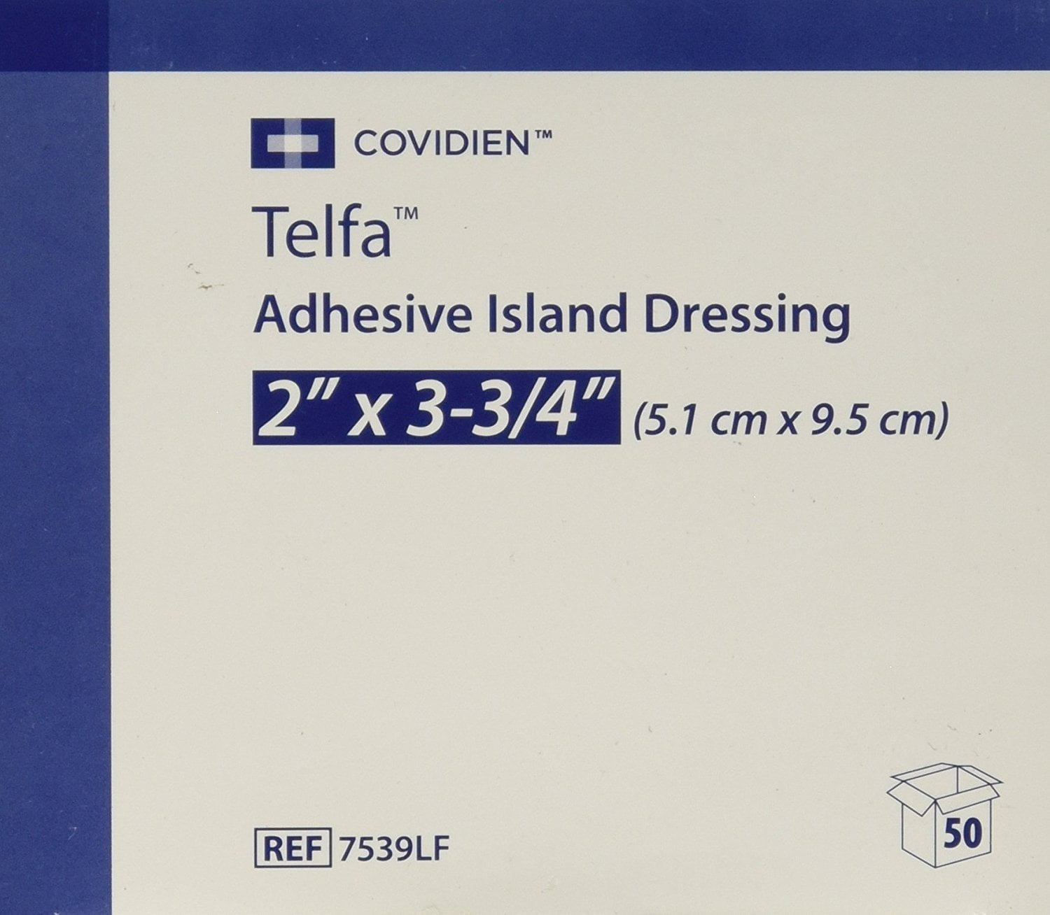 Covidien Telfa Adhesive Island Dressing 2" x 3.75"