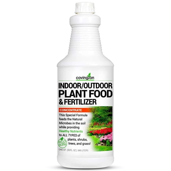 Covington Plant Food & Fertilizer Concentrate for Indoor – Outdoor Plants and Soil - Liquid Food for Healthy Soil and All Types of Plants. Just Mix with Water