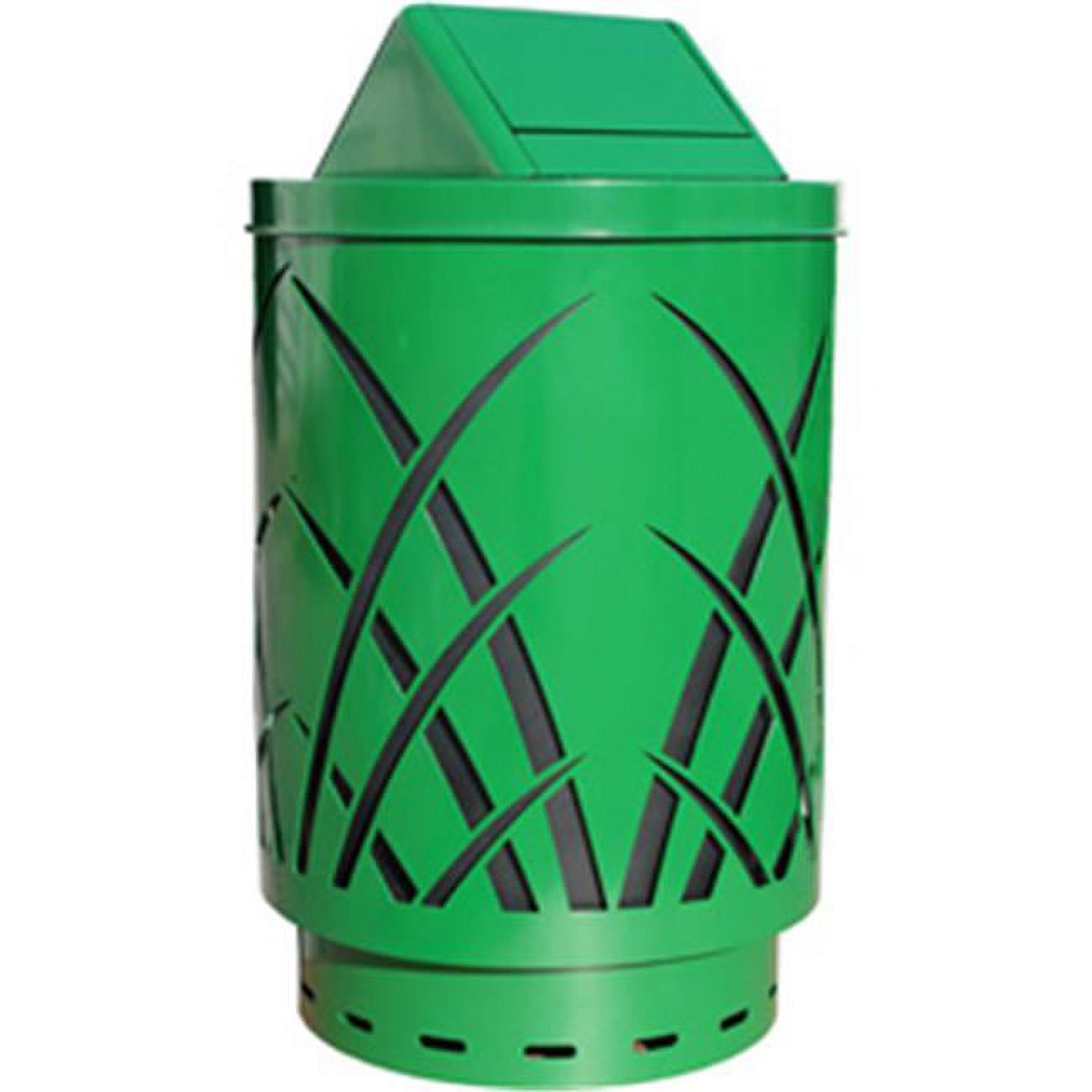 Covington Saw Grass 40 Gallon Receptacle With Swing Top, Green