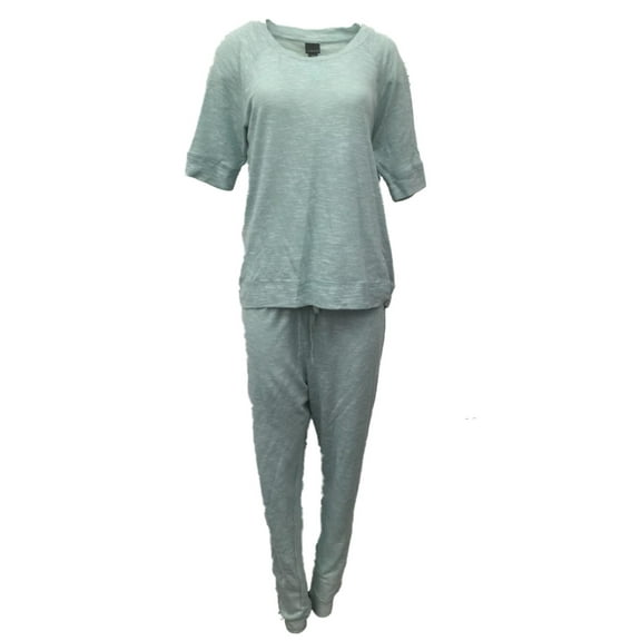 Covington Womens 2 PC Mint Green Pajama Lightweight Knit Mid-Sleeve PJ Set XL