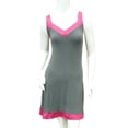 thumbnail image 1 of Covington Womens Gray Pink Sleep Shirt Jersey Knit Nightgown Nightie Chemise M, 1 of 2