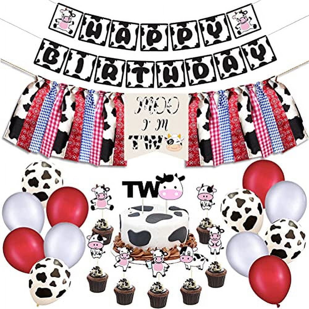 5 Cow Print OTT Hair Bow you Choose Solid Ribbon Color -   Cow  birthday, Cow birthday parties, Lego birthday party favors