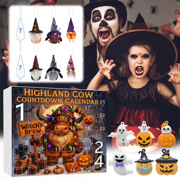 Cow Advent Calendar, Halloween 24 Day Countdown 2025, Horror Farm Theme Decor, Spooky Daily Surprise, Macabre Holiday Tradition