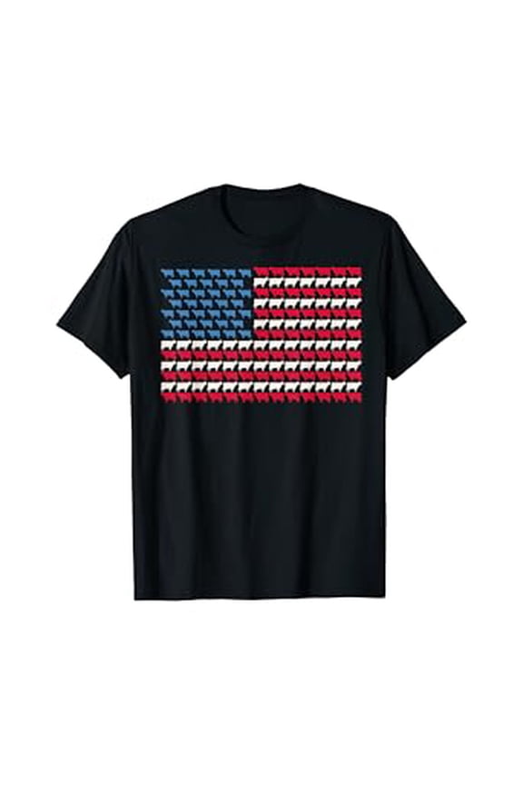 Cow American Flag Heifer US 4th Of July Farm Cattle USA Gift T-Shirt, Vintage Birthday Gift