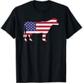 thumbnail image 1 of Cow American Flag Shirt Funny 4th of July USA America T-Shirt, 1 of 3