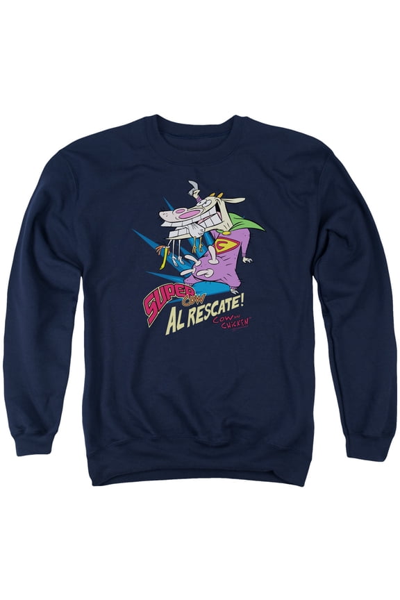 Cow &Amp; Chicken - Super Cow - Crewneck Sweatshirt - Large