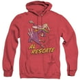 thumbnail image 1 of Cow And Chicken Al Rescate Adult Heather Hoodie Sweatshirt Red, 1 of 1