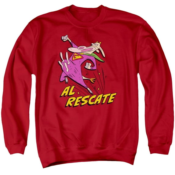 Cow And Chicken - Al Rescate - Crewneck Sweatshirt - Large