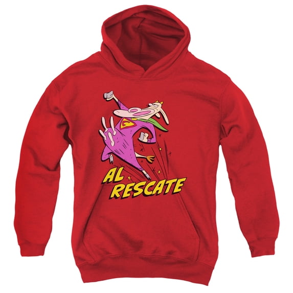 Cow And Chicken - Al Rescate - Youth Hooded Sweatshirt - Large
