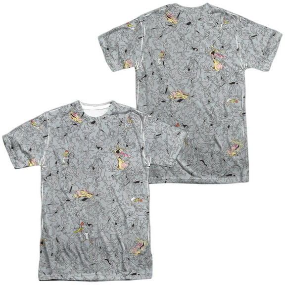 Cow and Chicken Cow Chicken Pattern Unisex Adult Sublimated Costume T Shirt (Front/Back), X-Large Multicolor