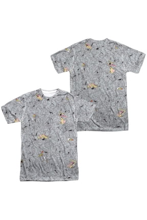 Cow and Chicken Cow Chicken Pattern Unisex Adult Sublimated Costume T Shirt (Front/Back), 2X-Large Multicolor