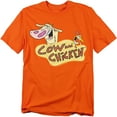 thumbnail image 1 of Cow And Chicken Men's  Logo T-shirt Orange, 1 of 7