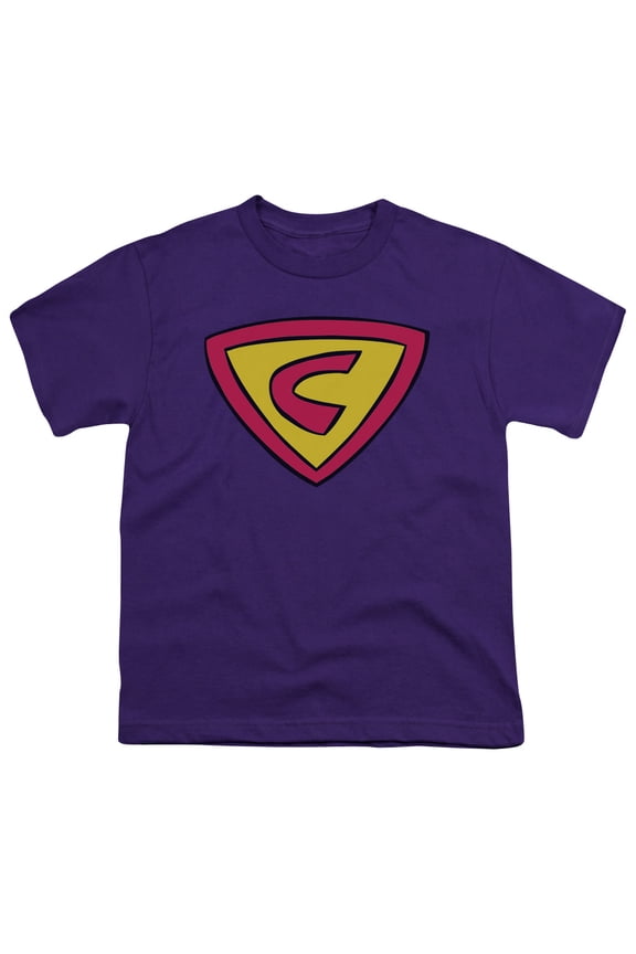 Cow And Chicken Men's Super Cow Logo T-shirt Purple