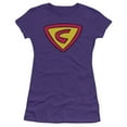 thumbnail image 1 of Cow And Chicken - Super Cow Logo - Juniors Teen Girls Cap Sleeve Shirt - Small, 1 of 2