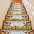 thumbnail image 1 of Cow Stair Treads Non Slip for Steps Yellow Sunflower Farmhouse Daisy Butterfly Rustic 15 Pcs Reusable Adhesive Stair Runner Mats for Dogs Elders Carpet Treads Rugs for Staircase 8x30 In, 1 of 9