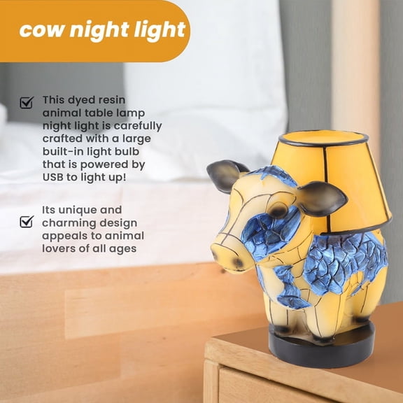 Cow Bedside Lamp 3D HighlandCow Design Animal Nightstand Lamp Cow Light Western Table Lamp HighlandCow Table Lamp