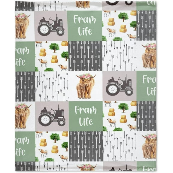 Cow Blanket Blanket Gifts Ultra Soft Cozy Throw Flannel Blanket, Lightweight Fuzzy Fleece Blanket Warm Plush Throw Blankets for Couch, Sofa, Bed  for Baby