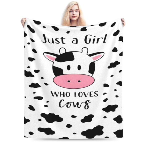 Cow Blanket Gifts for Women Cow Gifts for Cows Lovers Soft Flannel Cows Throw Blanket for Kids Adults 50x40