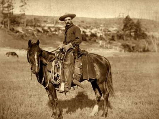 Cow Boy Canvas Art - John CH Grabill (18 x 24)