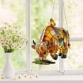 thumbnail image 1 of Cow Butterfly Suncatcher Stained Glass Style Window Hanging,Acrylic Sunlight Reflecting Window Pendant With Hanging Chain,Cute Farmhouse Decor For Home Kitchen Garden And Gift For Cow Lovers-E, 1 of 7