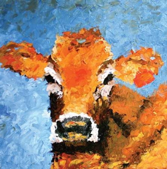Cow Canvas Art - Leslie Seata (24 x 24)