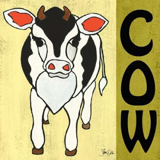 Cow Canvas Art - Shanni Welsh (24 x 24)