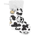 thumbnail image 1 of Cow Cartoon Christmas Stockings Christmas Presonalized Large Stocking Sock, Set of 1 Xmas Party Winter Decor Candy Bag Family Holiday Gift, 17.7 Inch, 1 of 7