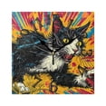 thumbnail image 1 of Cow Cat Wall Clock Square Silent Non Ticking Battery Operated Clock for Home Bathroom Kitchen Bedroom Living Room, 1 of 8