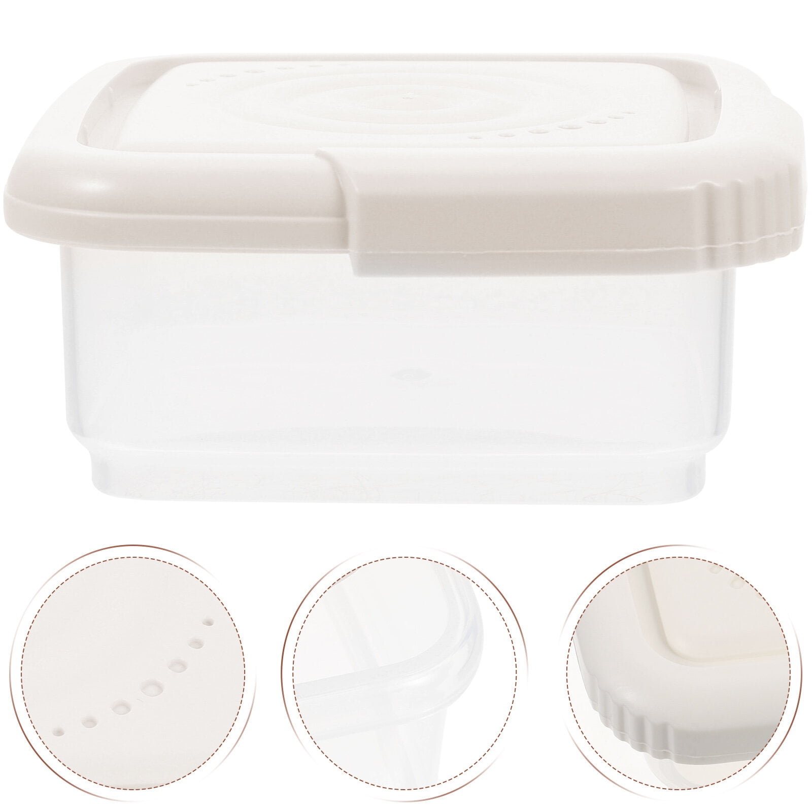 Cow Cheese Slice Holder, Plastic Containers with Lids, Sliced Cheese