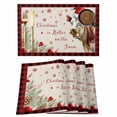 thumbnail image 1 of Cow Christmas Placemats Set of 1, Farmhouse Snowflake Berry Snowflake Geek Non-Slip Place Mats Washable Table Mats for Kitchen Dining Table Decorations Indoor/Outdoor, 1 of 9