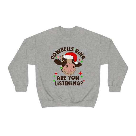 Cow Christmas Sweatshirt Funny Farm Cow Lover Sweater