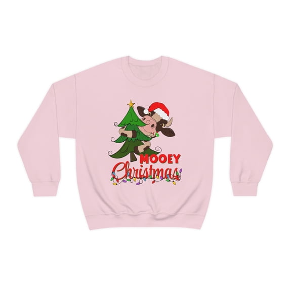 Cow Christmas Sweatshirt Funny Farm Cow Lover Sweater