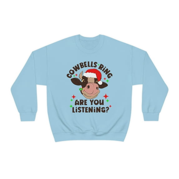 Cow Christmas Sweatshirt Funny Farm Cow Lover Sweater
