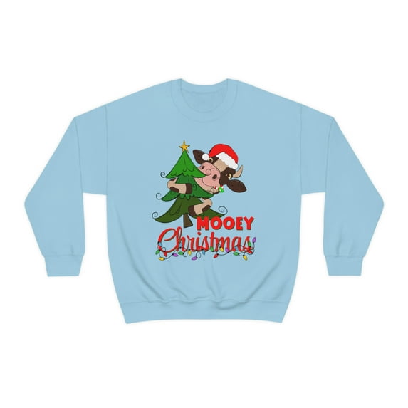 Cow Christmas Sweatshirt Funny Farm Cow Lover Sweater