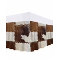 thumbnail image 1 of Cow Cowhide Bed Skirt Abstract Brown Seam Leather Bed Skirts Queen Size 18 Inch Drop, Wrap Around Dust Ruffle&nbsp;Bedskirt with Adjustable Elastic Belt for Queen Size Beds, 1 of 7
