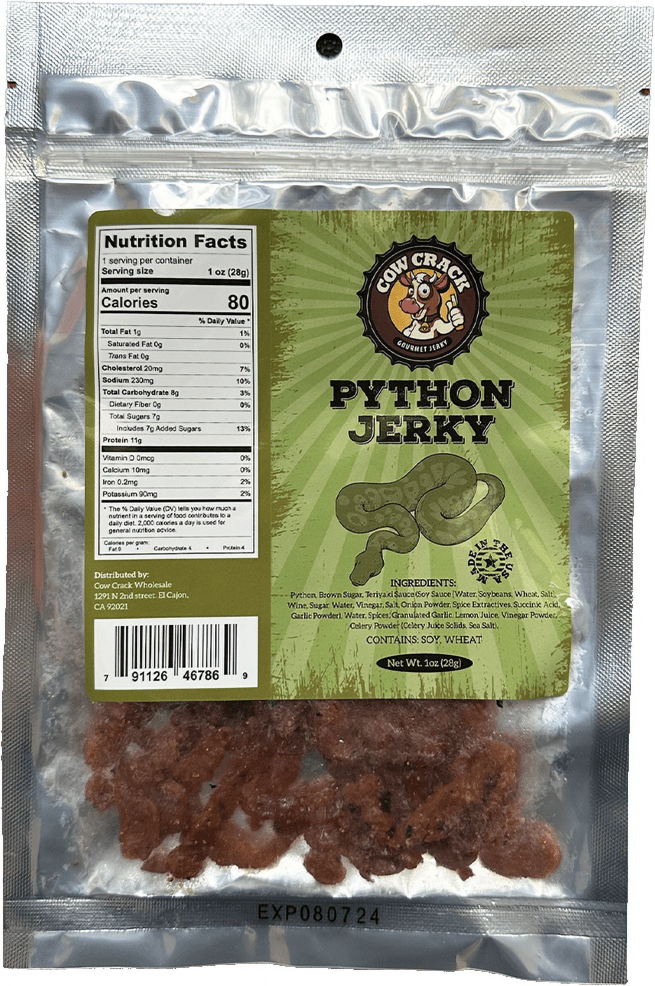 Cow Crack Python Jerky 1 oz