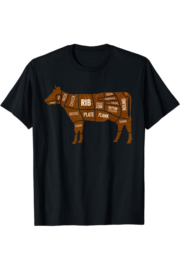 Cow Cuts T-Shirt - Beef, Rib, Steak, Meat Lover Tee mens t shirt,black,women,funny,misfits,men,journey,t-shirt