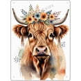 thumbnail image 1 of Cow Decor Cow Sign Cow With Flower Crown Vintage Metal Sign 5.5x8 Inches New Aluminum Sign Wall Decor Funny Bathroom Decor Rustic Farmhouse Decor Housewarming Gifts, 1 of 6