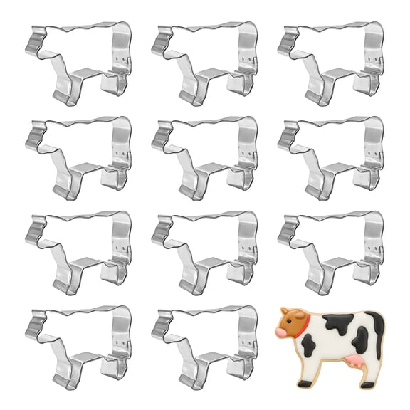 Cow Dozen Cookie Cutters 4 inches/each A1000-W12 - The Cookie Cutter Shop - Tin Plate Steel