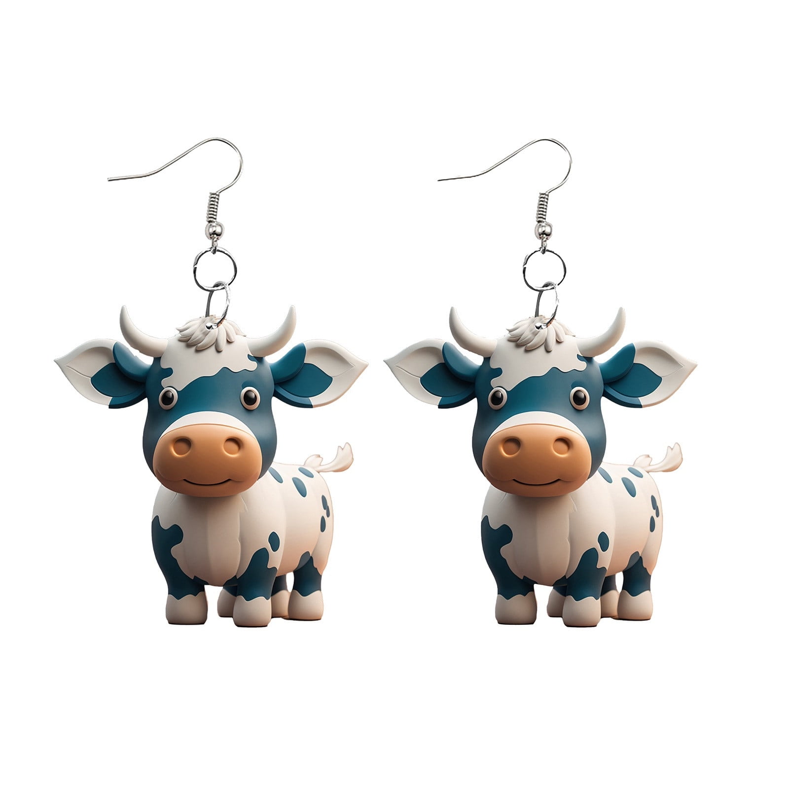 Cow Earrings for Women Girls Funny Cattle Print Pattern Farm Acrylic ...