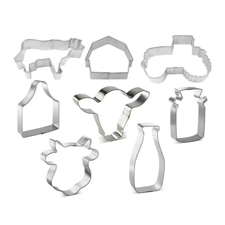 Cow Farm 8 Piece Cookie Cutter Set - The Cookie Cutter Shop - Tin Plate Steel